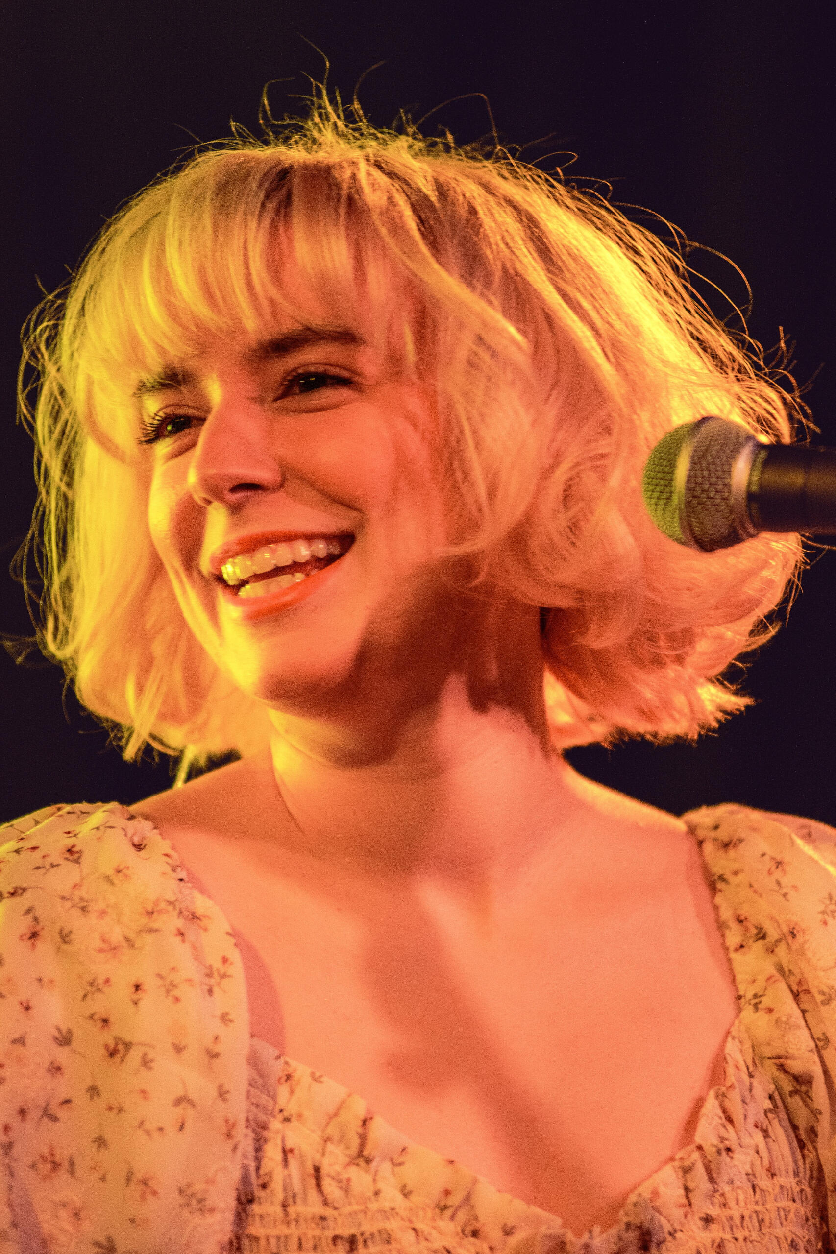 Read about her concert in Seattle Queer musician Jordana Nye smiles while performing in Seattle