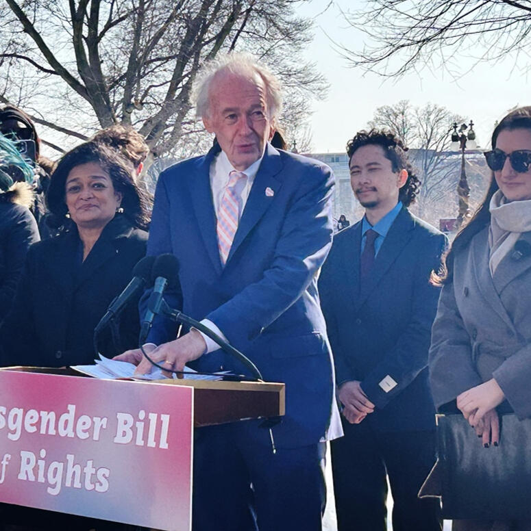 Rep. Jayapal and Sen. Markey speech in Washington DC